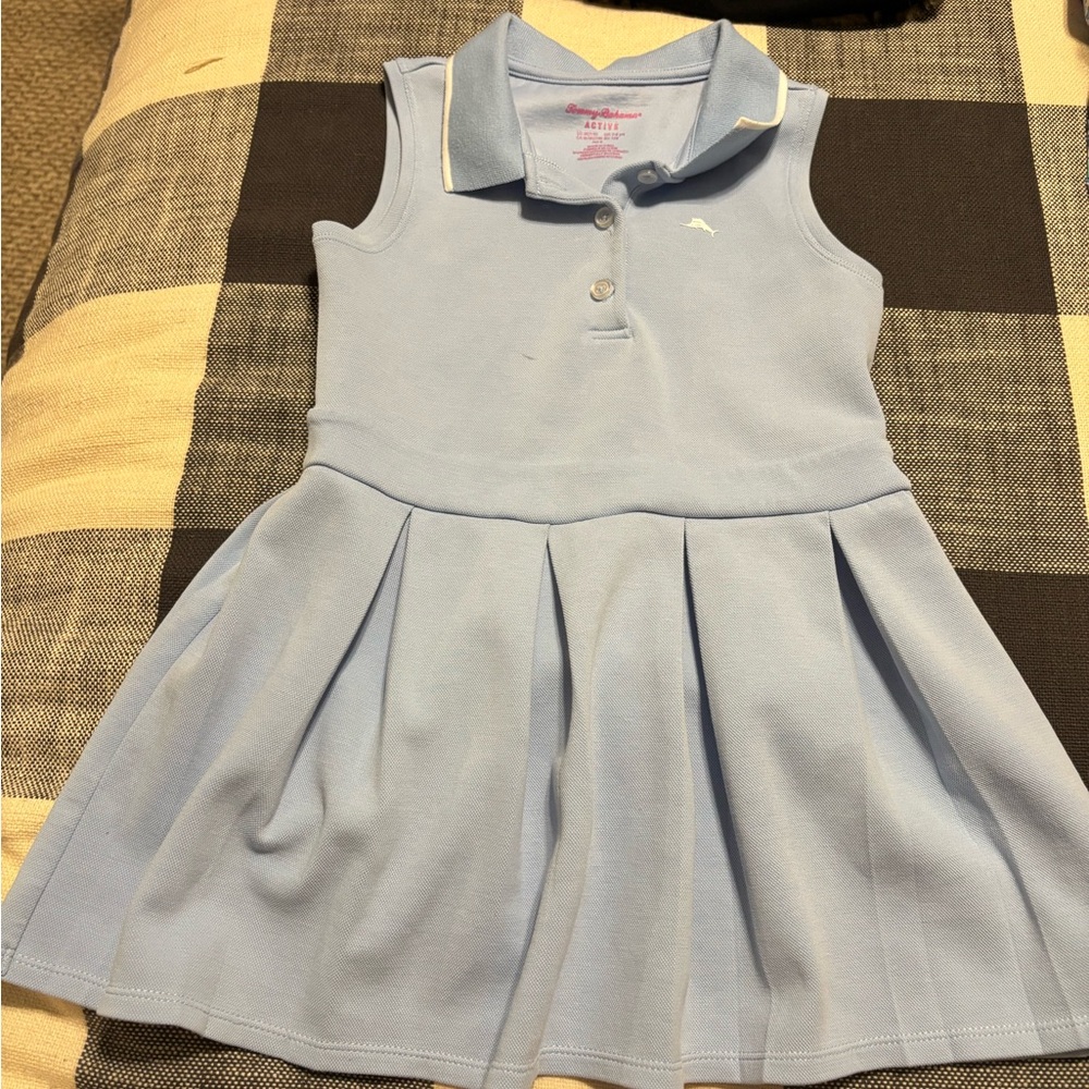 Kid's Tommy Bahama Sleeveless Collared Pleated Athletic Dress